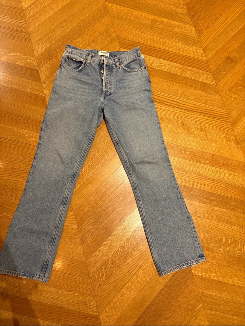 Agolde Medium Blue Flare Jeans